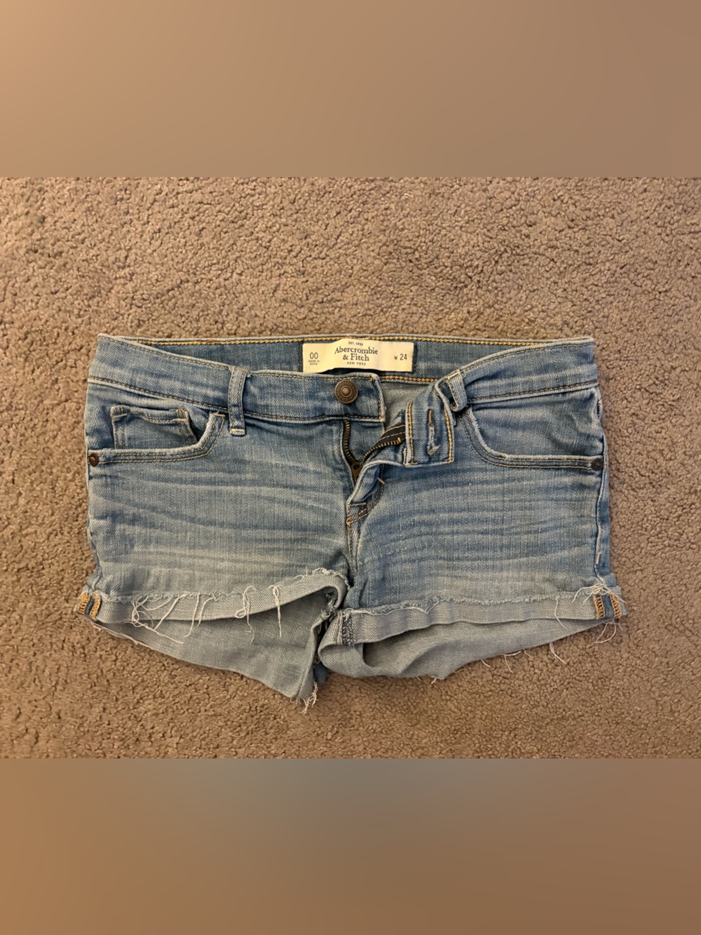 Abercrombie & Fitch Light Blue Denim Boyfriend Shorts
